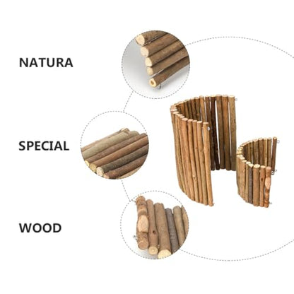 Small Pet Reptiles Shelter and Wooden Reptile Hiding House Small and Large Sizes Indoor Habitat Hideout for Tortoise Hamster Lizard