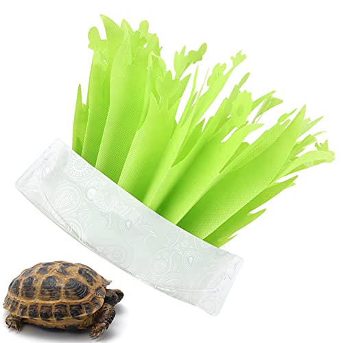 Reptile Hideout Box Humidifier Efficient Natural Gasification for Tortoise Lizards, Foldable Humidification with Simulation Plant for Easy Moist Air, Ecofriendly Material, Size 18.5x6.9in