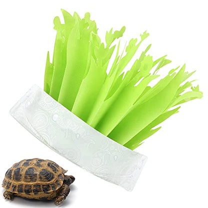 Reptile Hideout Box Humidifier Efficient Natural Gasification for Tortoise Lizards, Foldable Humidification with Simulation Plant for Easy Moist Air, Ecofriendly Material, Size 18.5x6.9in