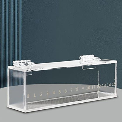 Fishing Fish Viewing Box Acrylic Clear Micro Landscape Fish Tank with Lid Holder Storage Box Photo Box Hatching Boxes with Scale