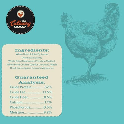 Fluker's Culinary Coop Premium Chicken Treats, Dried Insect Trail Mix, 10 oz