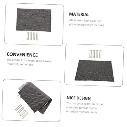 Totority Reptile Terrarium Carpet Reptile Pad Moisturizing Liner Snake Turtle Bedding Easy to Clean