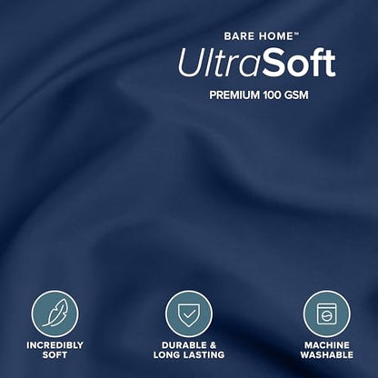 Bare Home Bedding Duvet Cover Extra Long Size - Premium 1800 Super Soft - Lightweight, Cooling Duvet Cover - Soft Breathable Bedding (Twin/Twin XL, Dark Blue) - color: 15 - Dark Blue (No Comforter), size: Twin/Twin XL