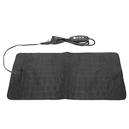 GOWENIC USB Reptile Heating Pad, Under Tank Heat Mat for Reptiles Tortoise Lizard, AntiScratch Pet Heater for Snake Gecko (L) - size: L