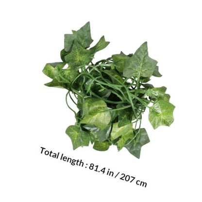 BESPORTBLE 8pcs Artificial Rattan Vines Climbing Plants with Suction Cups 10mm Simulation Plant Rattan 1m Vine Stems and 2m Leaf Strips for Reptile Terrarium Environment Decoration