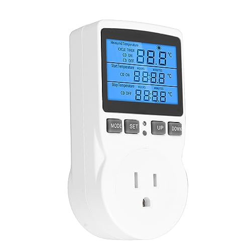 DIGITEN WTC100 Wireless Thermostat Outlet, Greenhouse Reptiles Cooling Heating, Remote Control (US Plug)