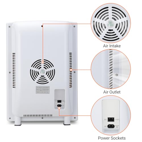TROPOW 25L Reptile Incubator, Scientific Lab Incubator for Hatching Eggs, Digital Cooling Temperature Controlled with 5°c-60°c, Heating and Cooling for Small Reptiles, 12V/110V, White