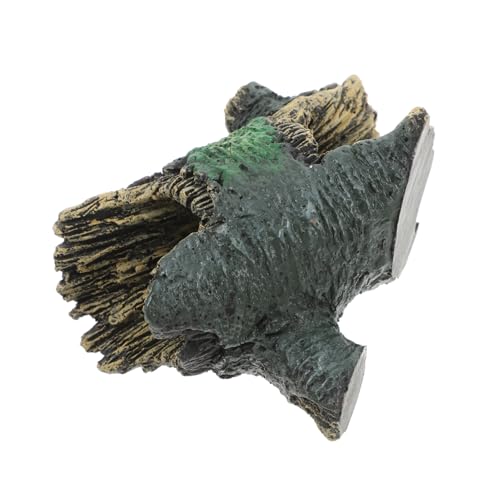Reptile Hideout Cave 4.52X3.54X2.36In Natural Tree Trunk Ornament for Lizard Tortoise Small Tank Accessories