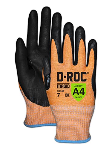 MAGID DXG48 D-ROC DX Technology TriTek Cut-Resistant Work Gloves,Size 8/M (1 Pair)