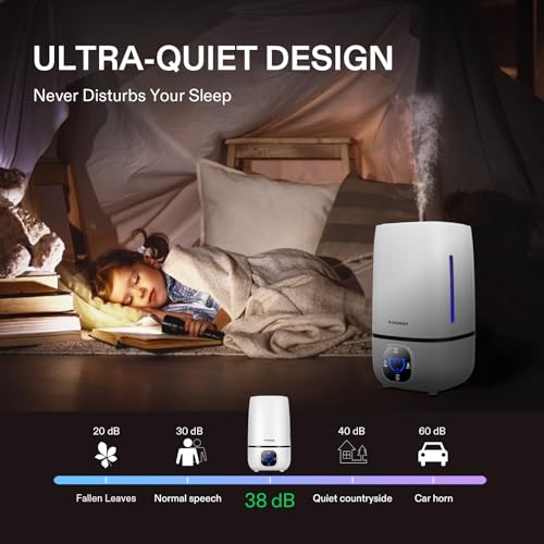 VIVOSUN 4L Cool Mist Humidifier with Remote Control for Bedroom, Plants, Baby, Dry Skin - style: 4L Cool Mist Humidifier
