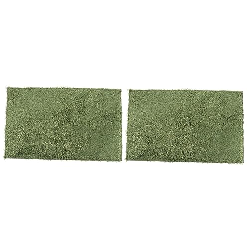 balacoo 2pcs Reptile Terrarium Liner Washable Fake Moss Carpet for Snakes Turtles and Lizards Reusable Household Reptile Mat for Moisture Control and Natural Decor