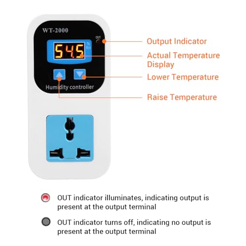 Digital Humidity Controller, 0%~99% RH Humidity Controller Suitable for Fermentation Home Brewing Beer(US)