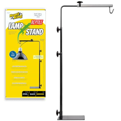 Reptile Lamp Stand, 35 Inches Adjustable Heat Lamp Fixture Stand, Terrarium Stand for Holding Reptile Light Fixture and Heating Bulbs