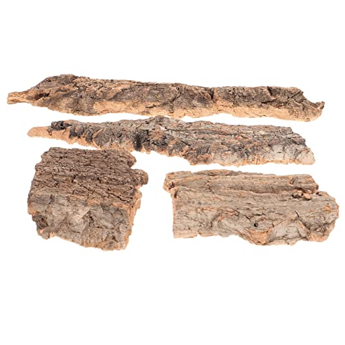 4pcs Reptile Tree Bark Decor for Terrarium Secure Climbing Platform Natural Design for Pets Sturdy and Stain Resistant Reptile Accessories