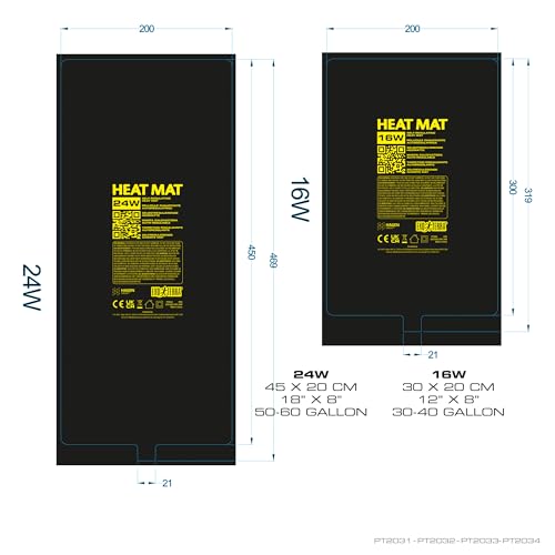 Exo Terra Heat Mat – Self-Regulating Reptile Heating Pad for Terrariums, Conductive Source for Reptiles & Amphibians, Fast Warm-Up, Safe & Energy Efficient, Even Distribution 24W