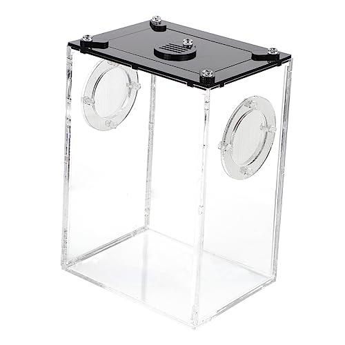 ibasenice Transparent Acrylic Reptile Box for Household Lizard and Small Animal Breeding Tank Viewing Cage Suitable for Spiders Lizards Frogs Corn Snakes and Small Reptiles