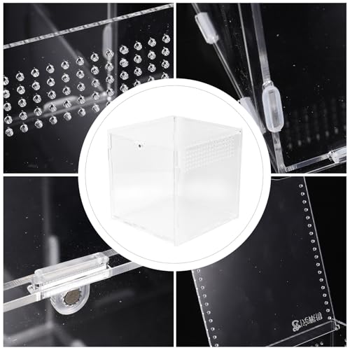 Acrylic Reptile Breeding Box with Ventilation Transparent Feeding Habitat for Spiders Geckos Snakes Pets Safe Eco-Friendly Observation Container