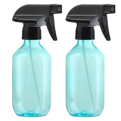 Spray Bottles 2 Pack 10 oz Plastic Squirt Bottles with Adjustable Nozzle | Refillable Empty Spray Bottle BPA-Free Mist/Stream Water Spray Bottles for Hair Styling, Cleaning, Plants, Pet Use - color: Blue