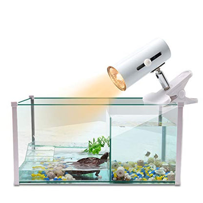 Superdream Reptile Lamp Fixture Holder, Adjustable Stand Socket for Pet Brooder Lizard Turtle Snake Aquarium Habitat Heat Lamps (Write) - color: Write