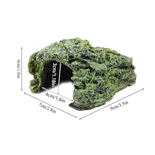 Yosoo Health Gear Reptile Hideout Turtle Cave Basking Platform, Large Resin Rock Hideaway for Aquarium Terrarium, Bearded Dragon Lizard Gecko Snake Habitat Decor Ornament