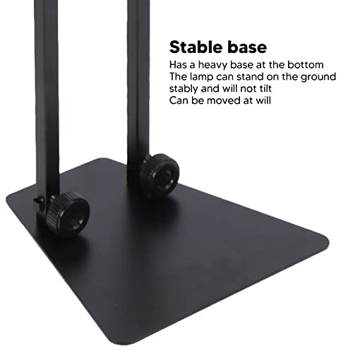 Tyenaza Reptile Lamp Stand Multipurpose Double Hook Adjustable Terrarium Metal Light Stand for Reptile Terrarium Tank
