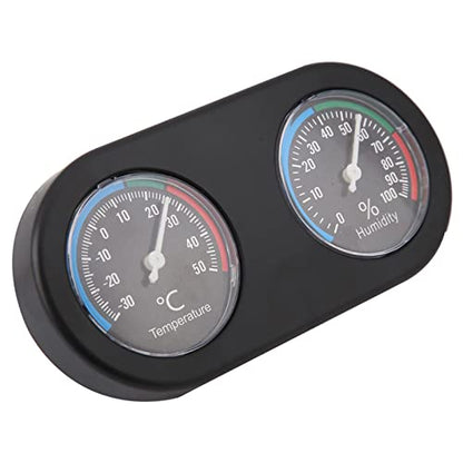 Mini Analog Temperature Humidity Meter for Reptile Tanks - 2 in 1 Thermometer Hygrometer with Large EasytoRead Dial
