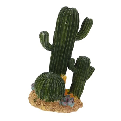 BESPORTBLE Reptile Cactus Terrarium Decoration Landscape for Turtle Lizard Reptile Habitats Realistic Desert Environment Convenient Cleaning Design