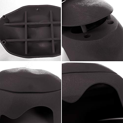 Reptile Hideouts Box with 2 Ceramic Sinks to Increase Humidity Terrarium Reptile Hide Habitat Humidify Cave for Turtle Lizard Tortoise Amphibians Snake, 9.8x5.9x5.9 Coffee - color: Coffee