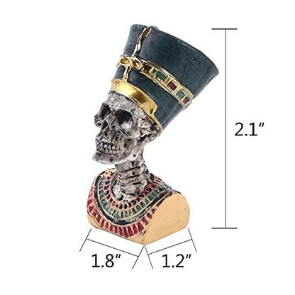 Skull Pharaoh Statues Reptile Small Figurine Sculpture Aquarium Terrarium Fish Tank Decorations Ornament Egypt Turtle Lizard Tanks Egyptian Décor