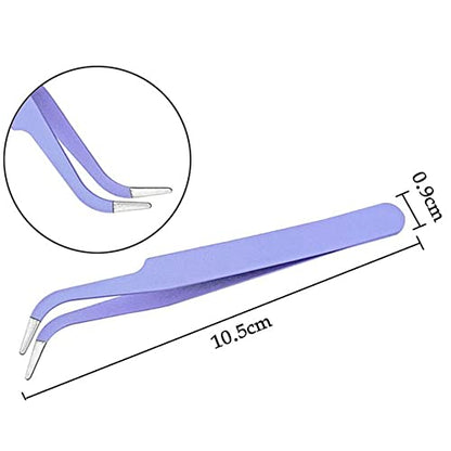 4 Pcs Curved Craft Tweezers, Multipurpose Tweezers for Intricate Projects, Scrapbooking, Cardmaking, Stickers, etc.