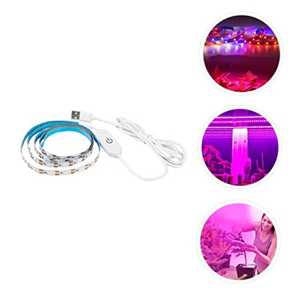VICASKY USB Full Plant Growth Lamp Strips Waterproof LED Grow Light Strips Adjustable Brightness for Indoor Plants 5V Touch Control for Greenhouse Lighting