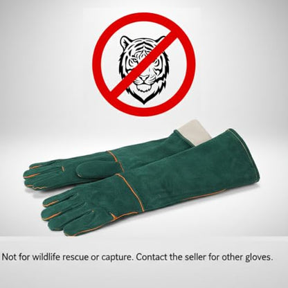 Animal Handling Gloves - 60CM Durable Bite & Scratch Resistant Gloves for Bathing, Grooming, Welding, Handling Dogs, Cats, Birds, Snakes, Parrots, Lizards, Reptiles