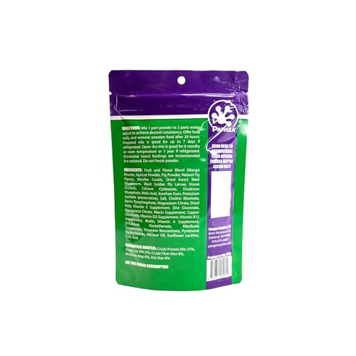 Pangea Gecko Diet with Fig & Insects™ 8 oz (1/2 lbs) - size: 8 Ounce (Pack of 1)