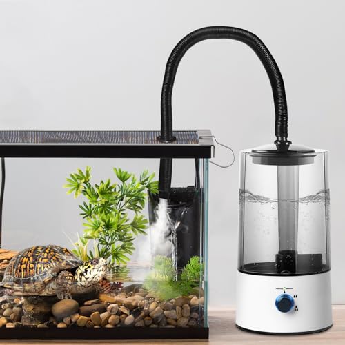 Reptile Humidifier, 4L Fogger Fog Machine for Reptile Terrarium Tank, 110V Cool Mist MisterAdjustable Fog for Reptiles and Amphibians Such as Geckos Snakes Turtles Tortoises Lizards or Frogs Toads