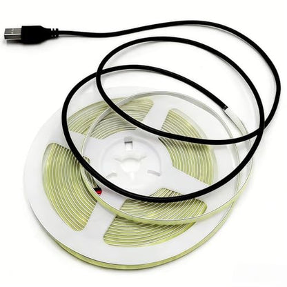 Ultra-Narrow 3mm USB-C COB LED Strip Lights Self-Adhesive, for Kitchen Cabinets, Bedroom, Gaming Desk (Green, 4ft) - color: Green, size: 4ft