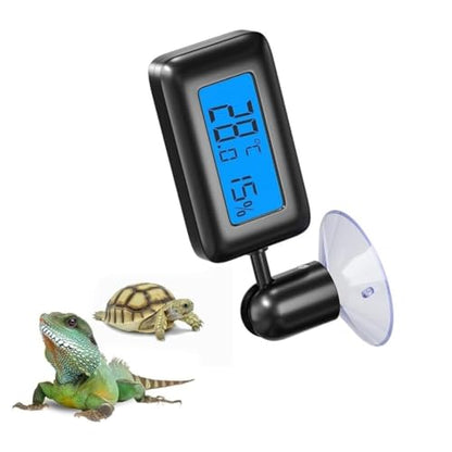 Mini Thermometer Indoor Digital Temperature Humidity Meter forTerrarium Reptile Accessories forHumidor, Thermostat Reptile Tank