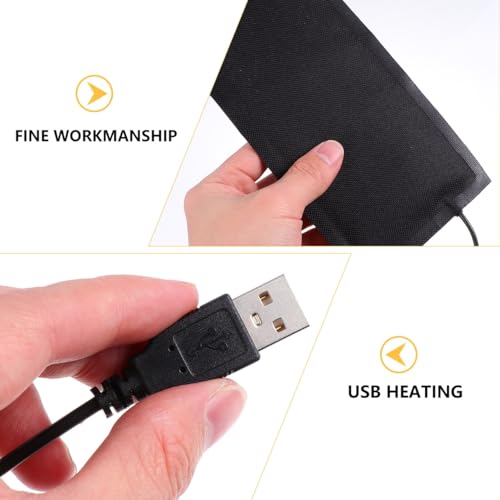 Balacoo USB Reptile Heating Pad, Under Tank Heater for Snake, Lizard, Turtle, Terrarium Heat Mat for Reptile, Consistent Temperature Control (Black, 7.9 x 3.9 in)