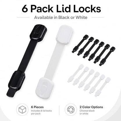 6 Pack Reptile Terrarium Lid Locks, Adhesive Screen Cover Clips for Snake, Gecko, Lizard and Turtle Enclosures, Black - color: 6 Pcs Black-Long