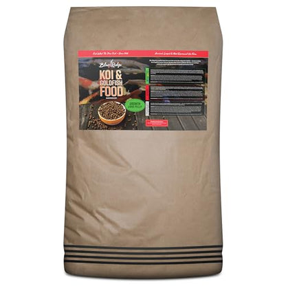 Blue Ridge Koi Fish Food 50lb - Koi Food Large 3/16" Growth Formula, Goldfish Food, Premium Fish Food for Ponds, Ponds Fish Food, Floating Pond Pellets - size: 50 Pound (Pack of 1)