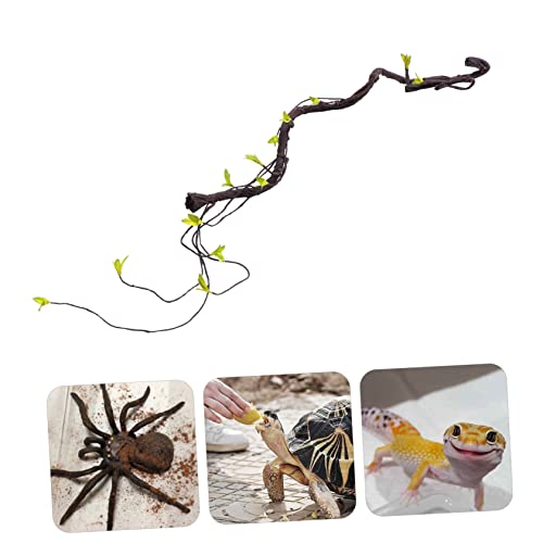 BESPORTBLE 1m Artificial Rattan Reptile Vines for Terrarium Bendable Simulation Climbing Plants Decor for Bearded Dragon Lizard Snake Pet Habitat