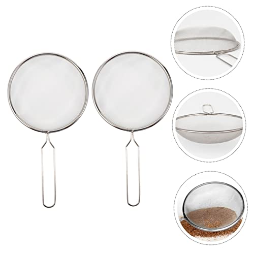 SUPVOX 2pcs Reptile Sand Shovel with Comfortable Handle Lightweight Ergonomic Design for Easy Cleaning of Terrarium Sand and Waste Durable Fine Mesh Scoop for Reptiles