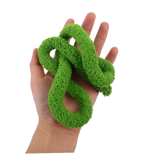 Reptile Climbing Rope Vine with Suction Cup, 50cm Artificial Green Vine for Reptile Tank Climbing and Enclosure Decoration, Suitable for Jumping Spiders, Lizards, Chameleons,