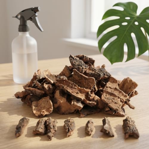 1 Set Reptile Bark Bedding: Natural Cork Bark for Reptiles - 0.57LBs Flat Wood Terrarium Substrate Supplies for Snake Spiders Bearded Dragons Hermit Crabs Geckos
