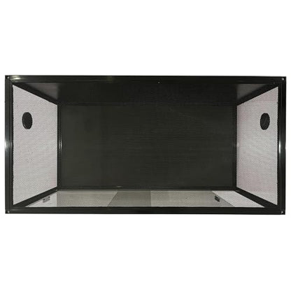 120 Gallon Bearded Dragon Tank,4x2x2 FT Reptile Terrariums,Front Opening Glass Enclosure for Lizard Chameleon Snake,Tropical Rainforest Habitat with Screen Ventilation Top - color: Black