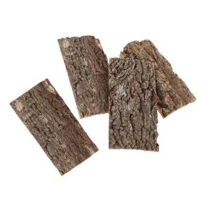 Happyyami 4pcs Fish Tank Landscaping Gecko Tank Backdrop Cork Bark Background Reptile Habitat Decoration Reptile Wooden Cork Tile Aquarium Decor Reptile Tank Natural Cork Bark Crawl 3D