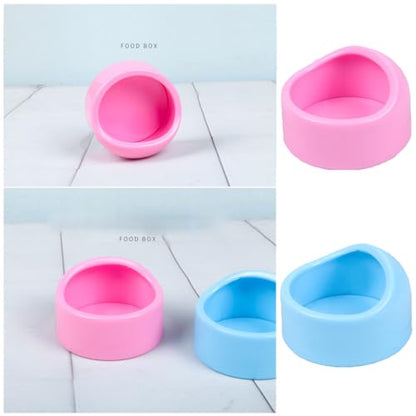 4 Pack Hamster Bowl Dwarf Feeding Bowls Food Water Feeder Dish for Robo Syrian Hamsters Hammies Mice Gerbils Degus Hedgehog Small Animals Pet