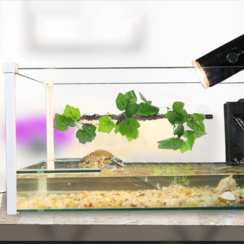 ARTIBETTER Artificial Reptile Vines Climbing Branch with Suction Cup Flexible Jungle Vine Terrarium Decoration for Snakes Chameleons and Amphibians Habitat