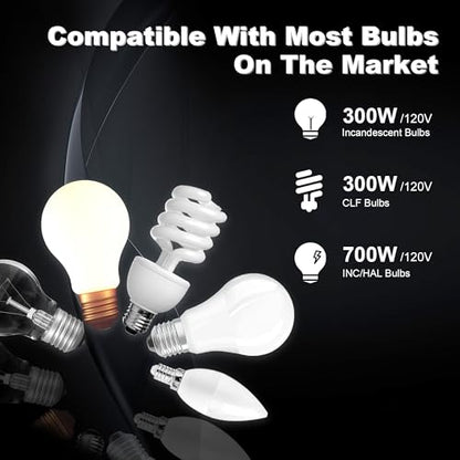 ThunderWay Decorator Digital Dimmer Light Switch with Indicator, Single Pole/ 3-Way for 300W Dimmable LED, CFL and 700WIncandescent Bulbs Screwless Wall Plate Included ETL Listing White 1PACK