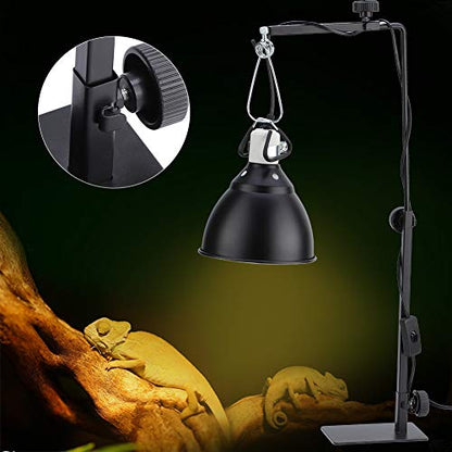 2 Pcs Reptile Lamp Stand, Adjustable Height 15.7-25.2 Inch Lamp Metal Bracket Floor Light Holder Lamp Support for Reptile Terrarium Landing Lighting for Pet Reptiles Tortoise