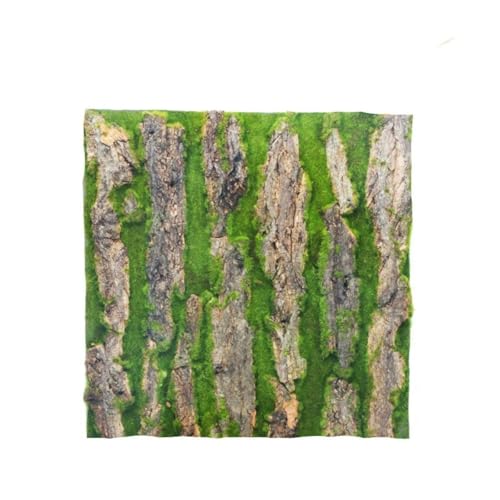 Simulation Tree Bark Wrap Artificial Moss Tree Bark Faux Tree Bark Sheets, Cork Terrarium Background Wall Decor and Artificial Moss for DIY Festival Home Party Wall Embellishment